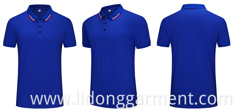 LiDong Custom Cheap Polo Golf T-shirts New Design Men's Red And Black Collar Polo T Shirts Wholesale